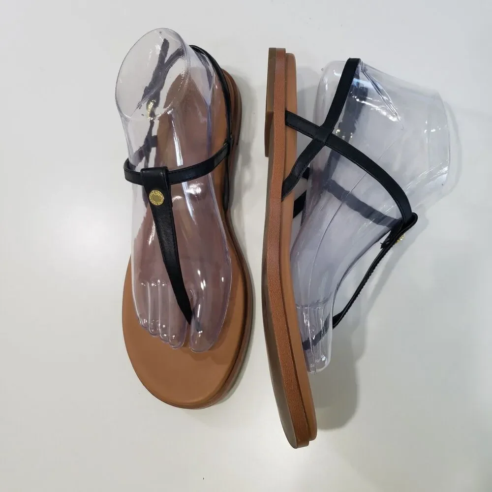 Cole Haan Women's Black Skinny Strap, Thong Sandals, Size 9 B